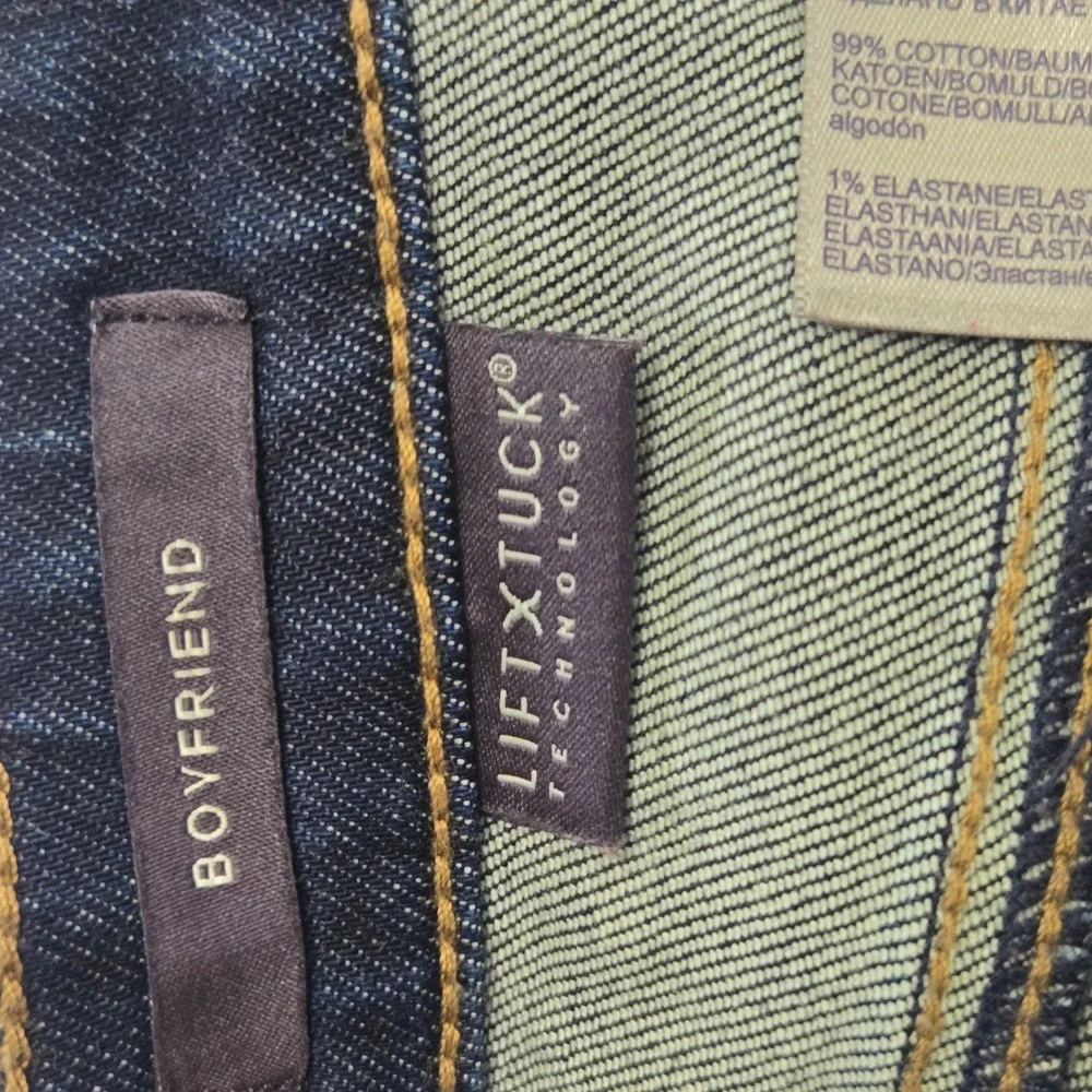 NYDJ Boyfriend Jeans Dark Wash Lift Tuck Technology Denim Size 16 Womens